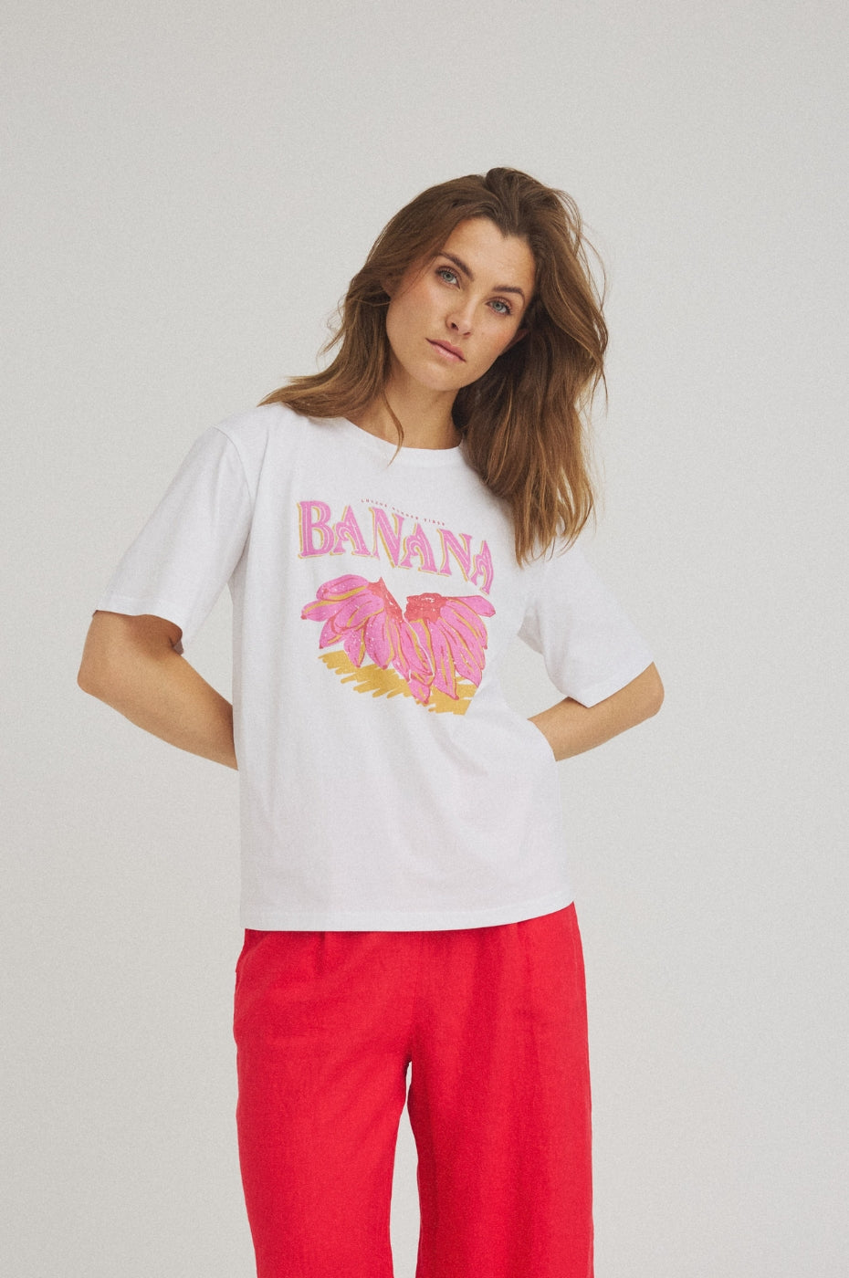 LUXZUZ // ONE TWO Bana T-shirt T-Shirt 901 White