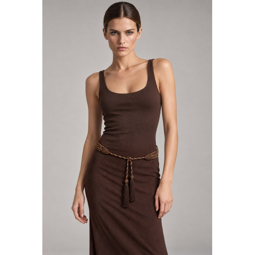 LUXZUZ // ONE TWO Braifringo Belt Accessories Brown 6003