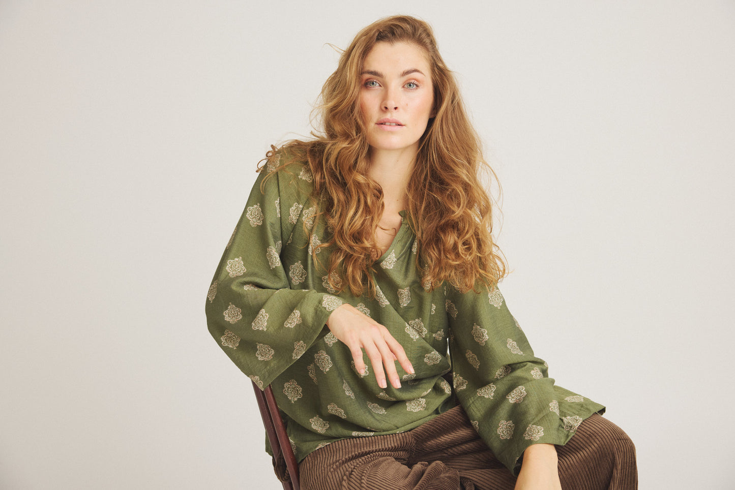 LUXZUZ // ONE TWO Salinas Blouse Blouse 627 Loden Green