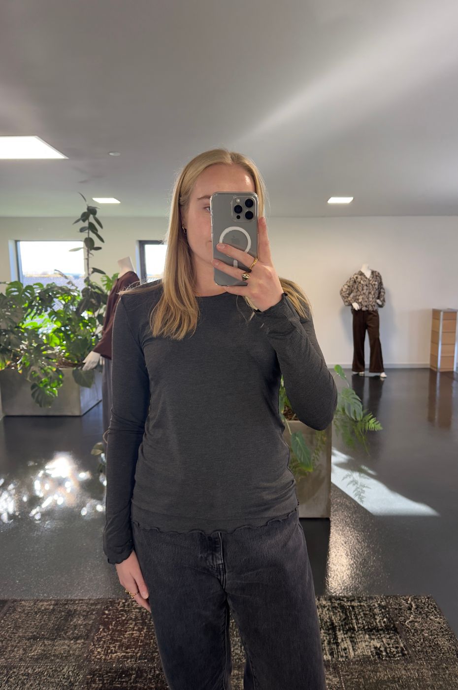 LUXZUZ // ONE TWO Sigba Bamboo T-shirt T-Shirt 816 Dark Grey Melange