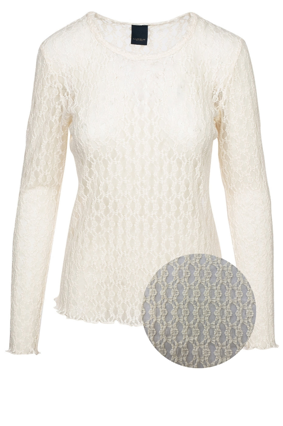 LUXZUZ // ONE TWO Sigba Lace T-shirt T-Shirt 738 Coconut Milk