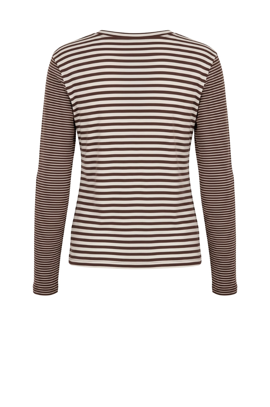 LUXZUZ // ONE TWO Zegzag Stripe T-shirt T-Shirt 785 Luggage Brown