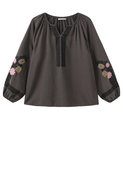 LUXZUZ // ONE TWO Adel Blouse Blouse 788 Chocolate Chip