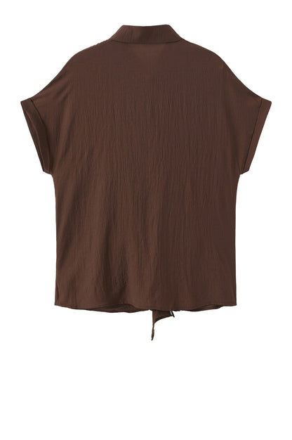 LUXZUZ // ONE TWO Adelgunde Shirt Shirt Dark Brown 7090