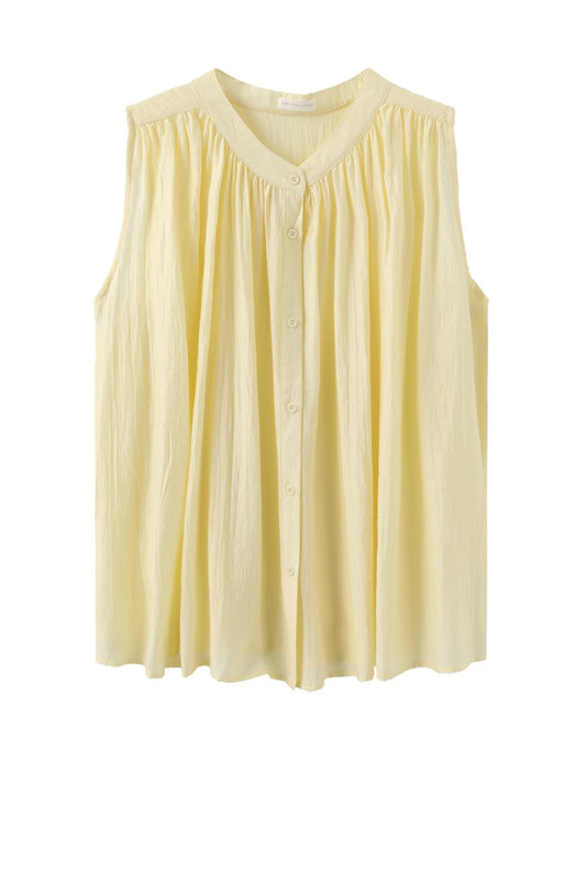 LUXZUZ // ONE TWO Agathe Top Blouse Soft Yellow 1029