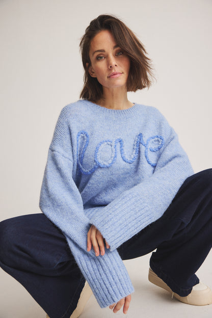 LUXZUZ // ONE TWO Agneta Knit Knit 552 Vista Blue