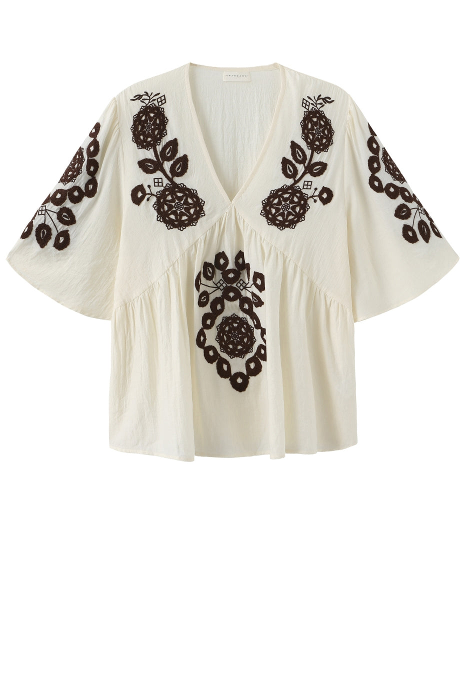 LUXZUZ // ONE TWO Agnethe Blouse Blouse 795 Coffee Bean