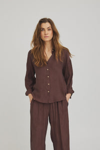 Aimi Blouse - Dark Brown