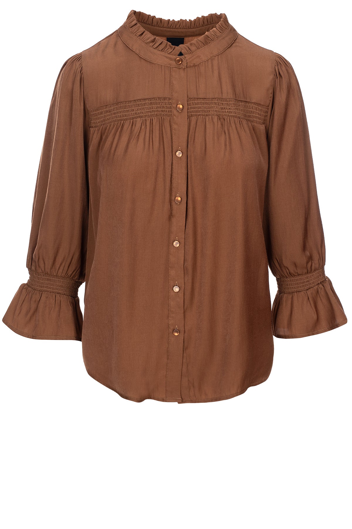 LUXZUZ // ONE TWO Aino Shirt Shirt 707 Toffee