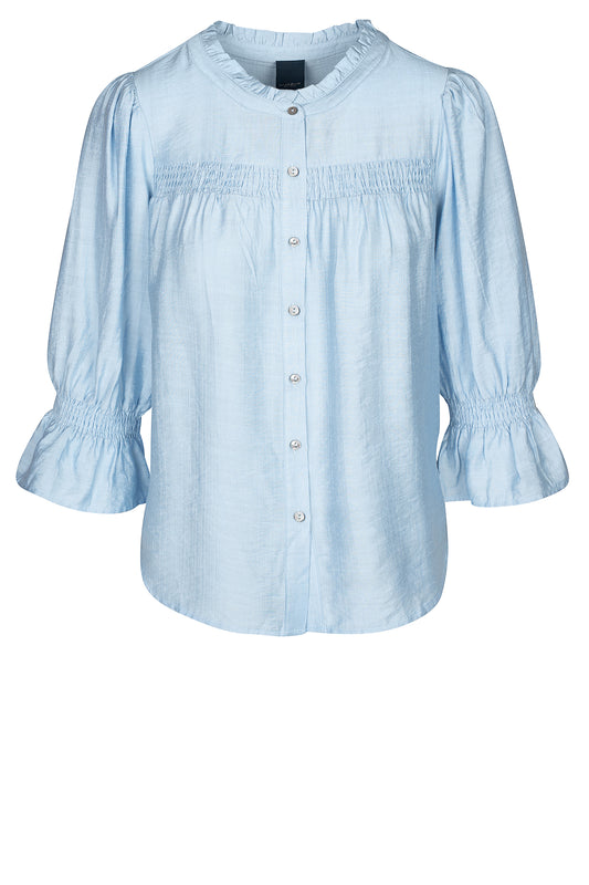 LUXZUZ // ONE TWO Aino Shirt Shirt 510 Chambray Blue