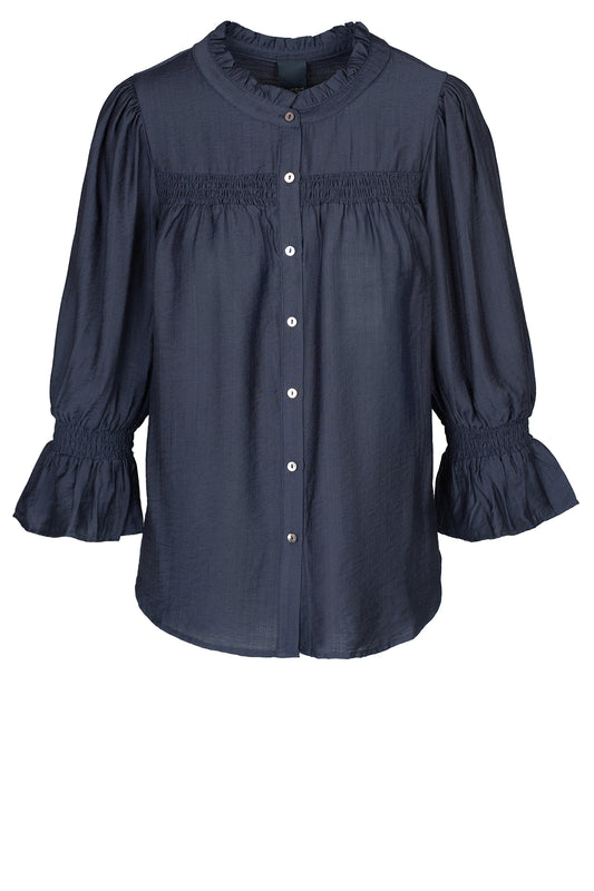 LUXZUZ // ONE TWO Aino Shirt Shirt 575 Navy Blue
