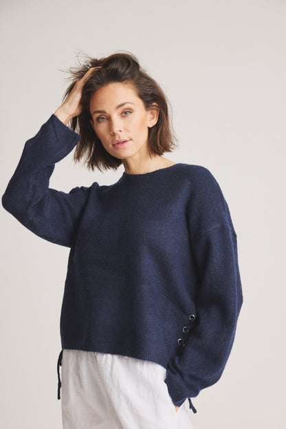 LUXZUZ // ONE TWO Albertine Knit Knit 575 Navy Blue