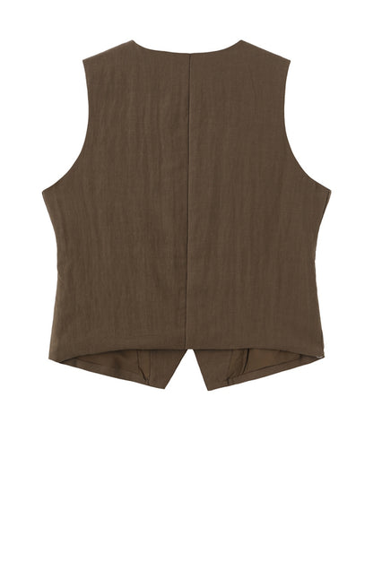LUXZUZ // ONE TWO Alessandra Vest Vest Army Green 6330