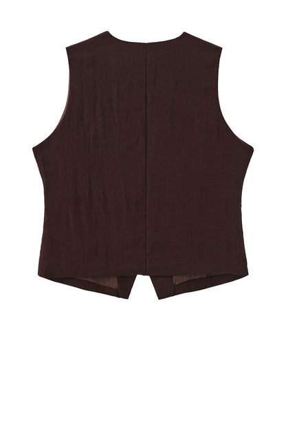 LUXZUZ // ONE TWO Alessandra Vest Vest Wine 4090
