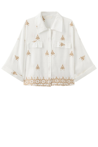 LUXZUZ // ONE TWO Alexandrina Shirt Shirt Cream 7037