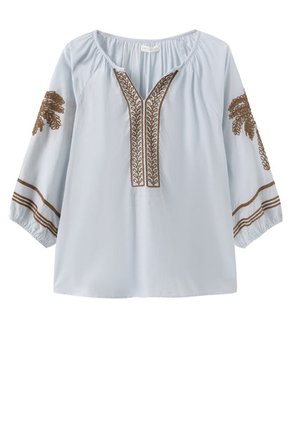 LUXZUZ // ONE TWO Allie Blouse Blouse Light Blue 5010