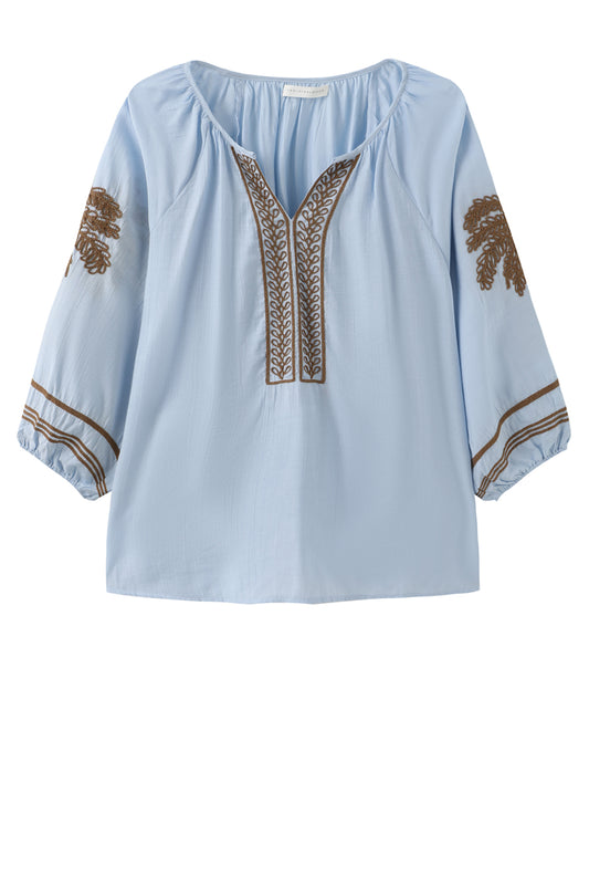 LUXZUZ // ONE TWO Allie Blouse Blouse Sky Blue 5102