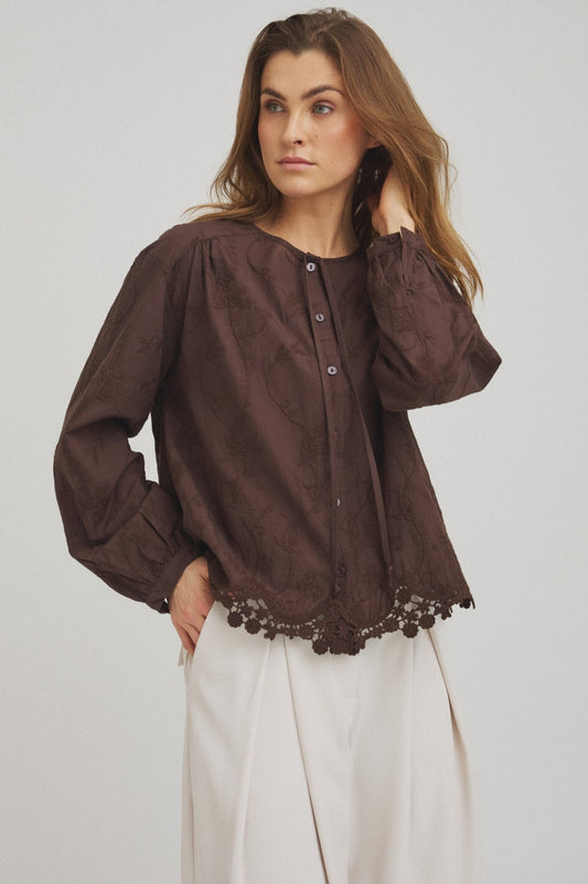 LUXZUZ // ONE TWO Alvild Shirt Shirt 795 Coffee Bean