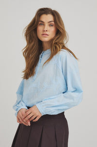 Alvina Blouse - Chambray Blue