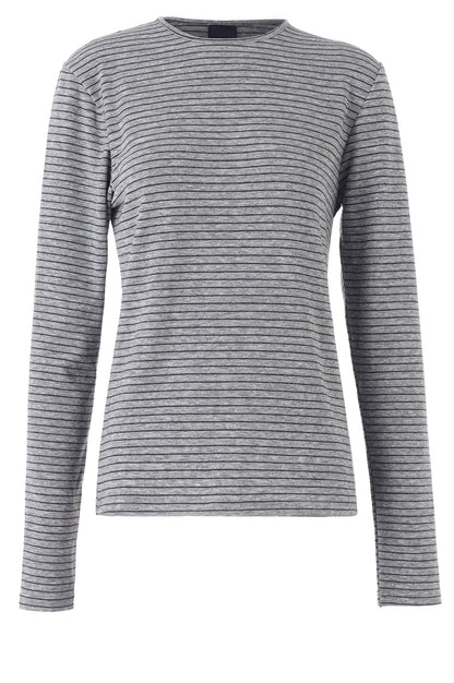 LUXZUZ // ONE TWO Amazig Stripe T-shirt T-Shirt 821 Grey Marl