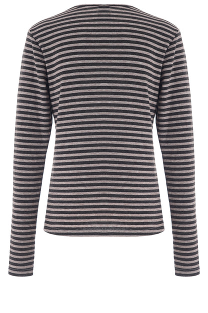 LUXZUZ // ONE TWO Amazig Stripe T-shirt T-Shirt 712 Sandshell