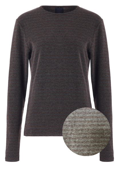 LUXZUZ // ONE TWO Amazig Stripe T-shirt T-Shirt 833 Asphalt