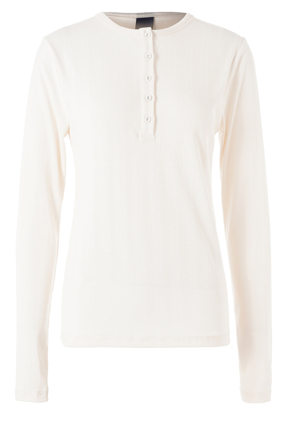 LUXZUZ // ONE TWO Ambutto Pointelle T-shirt T-Shirt 741 Ecru