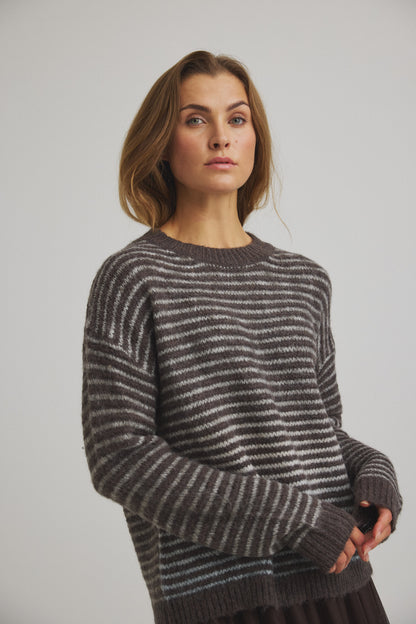 LUXZUZ // ONE TWO Asra Knit Knit 788 Chocolate Chip