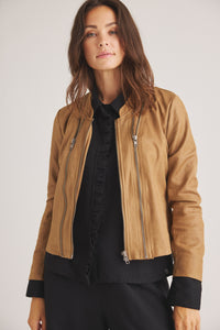 Athena Faux Leather Jacket - Tiger's Eye