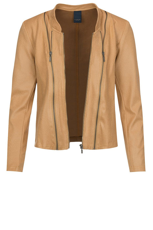 LUXZUZ // ONE TWO Athena Coated suede Jacket Jacket 703 Cornstalk