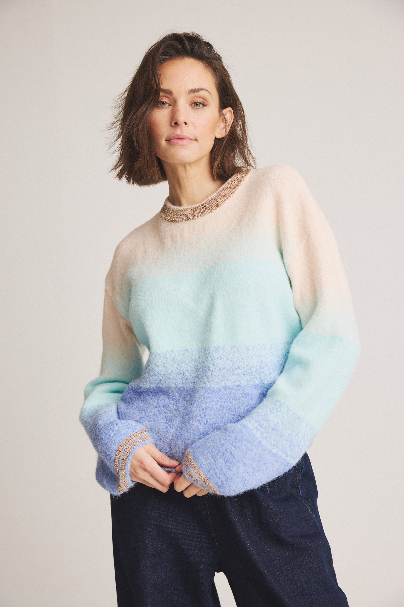 LUXZUZ // ONE TWO Aurica Knit Knit 547 Blue Tint