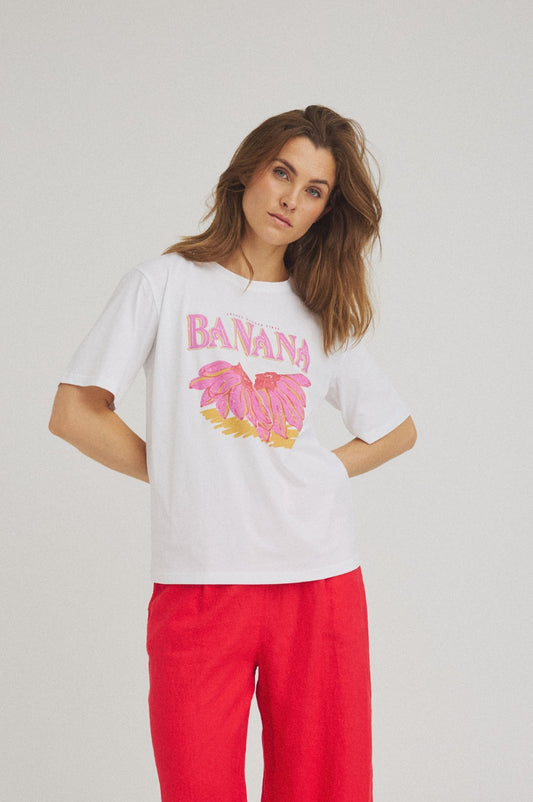 LUXZUZ // ONE TWO Bana T-shirt T-Shirt 901 White