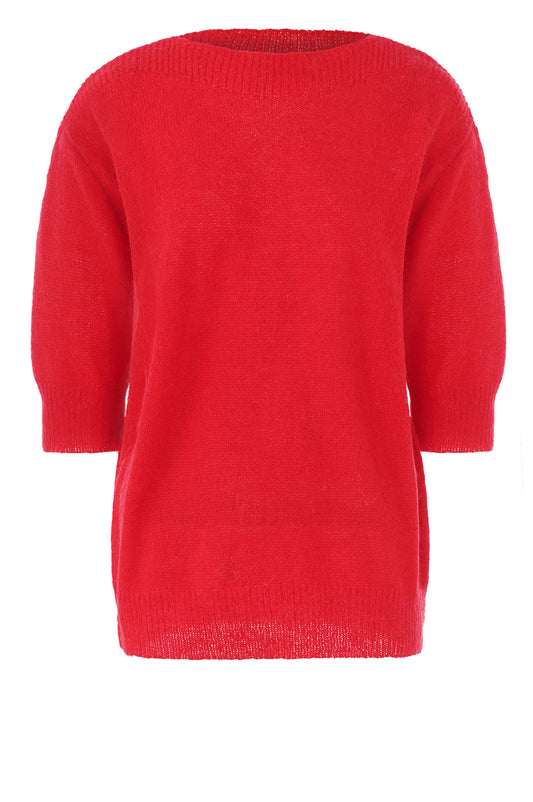LUXZUZ // ONE TWO Barbro Knit Knit 349 Flame Scarlet