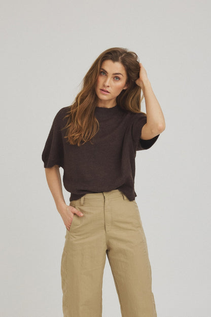 LUXZUZ // ONE TWO Batseba Knit Knit 795 Coffee Bean