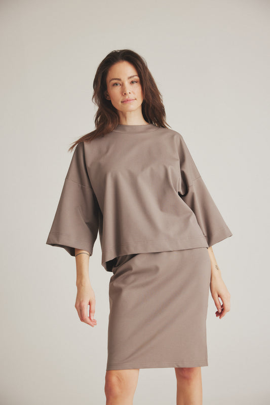 LUXZUZ // ONE TWO Beatrix Skirt Skirt 765 Drift Wood
