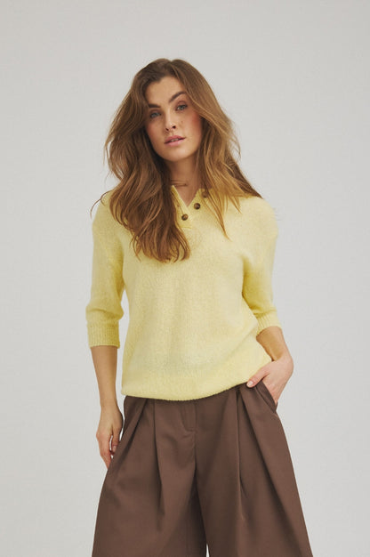 LUXZUZ // ONE TWO Benedicta Knit Knit 129 Pastel Yellow