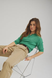 Benedicta Knit - Ming Green