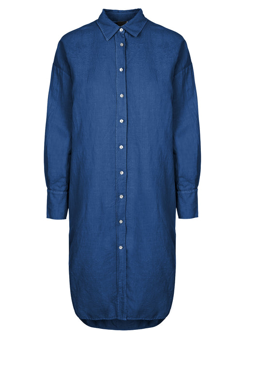 LUXZUZ // ONE TWO Binien Long Shirt Dress 556 Palace Blue