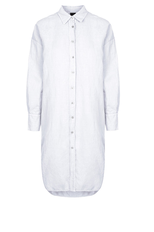 LUXZUZ // ONE TWO Binien Long Shirt Dress 901 White