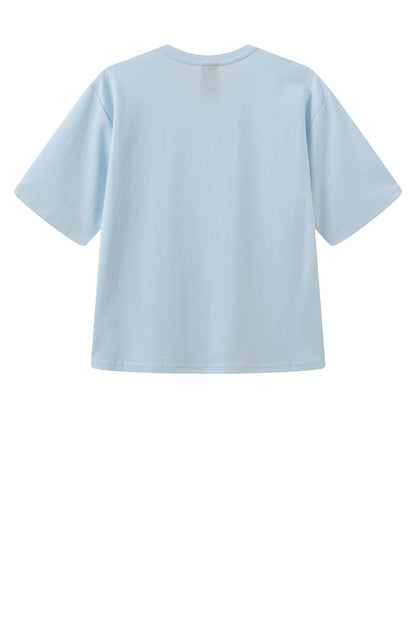 LUXZUZ // ONE TWO Boxy T-shirt T-Shirt 532 Ballad Blue