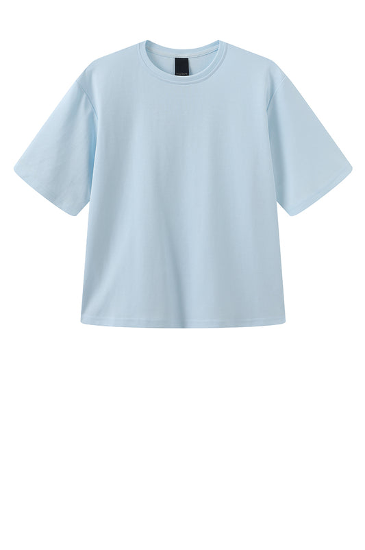 LUXZUZ // ONE TWO Boxy T-shirt T-Shirt 532 Ballad Blue