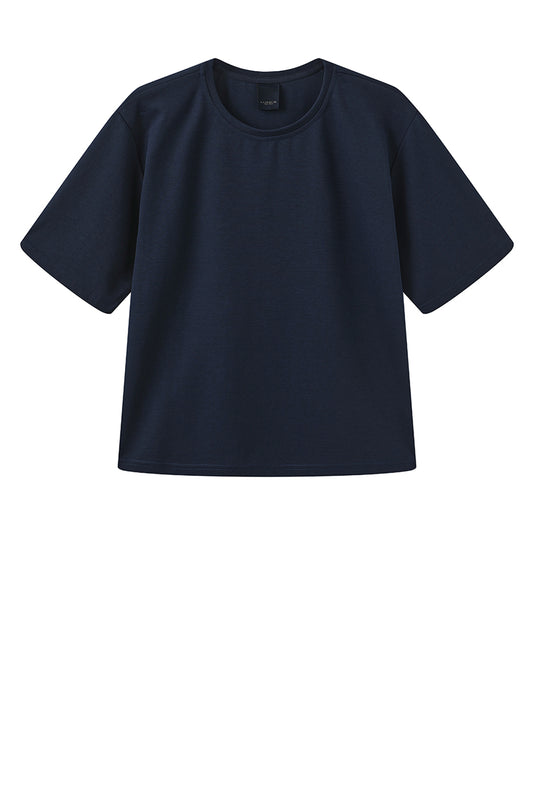 LUXZUZ // ONE TWO Boxy T-shirt T-Shirt 575 Navy Blue