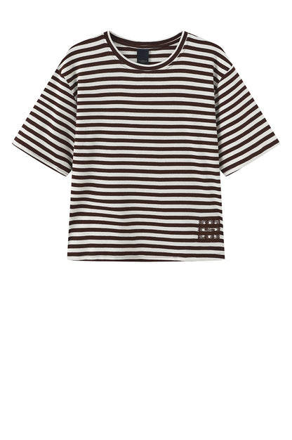 LUXZUZ // ONE TWO Boxy T-shirt T-Shirt 718 Suitcase Brown