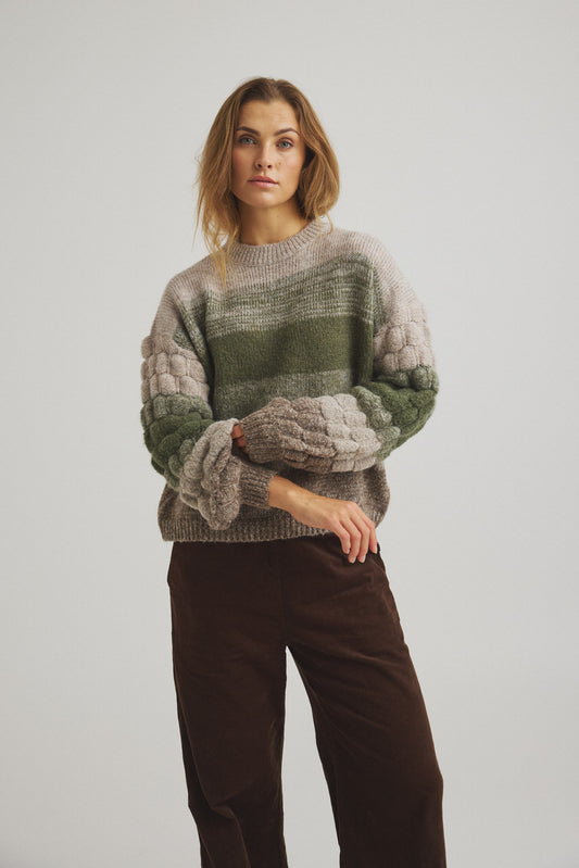 LUXZUZ // ONE TWO Camma Knit Knit 637 Dusty Olive