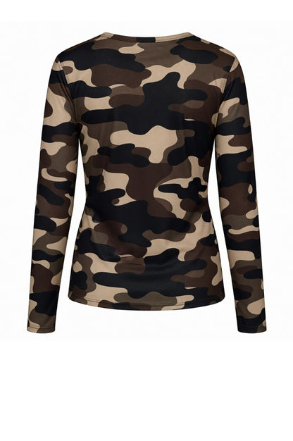 LUXZUZ // ONE TWO Camo Mesh T-shirt T-Shirt 799 Choco Lux