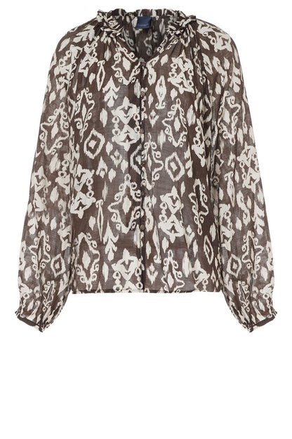 LUXZUZ // ONE TWO Chalina Shirt Shirt 795 Coffee Bean