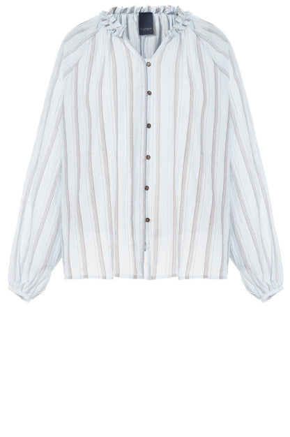 LUXZUZ // ONE TWO Chalina Shirt Shirt 503 Blue Fog