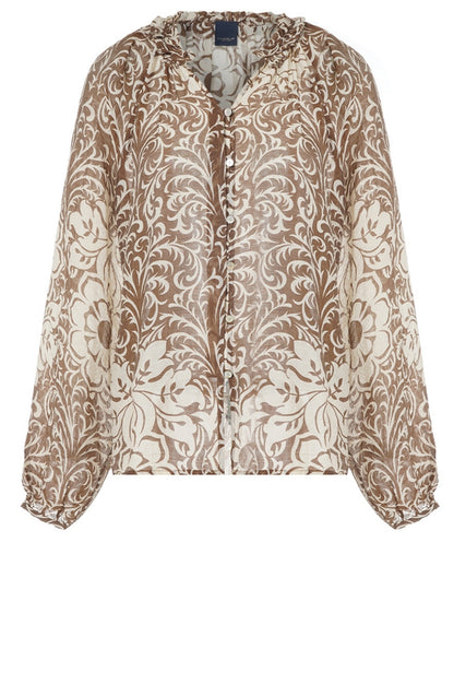 LUXZUZ // ONE TWO Chalina Shirt Shirt 798 Cocoa Brown