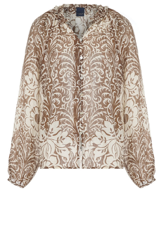 LUXZUZ // ONE TWO Chalina Shirt Shirt 798 Cocoa Brown