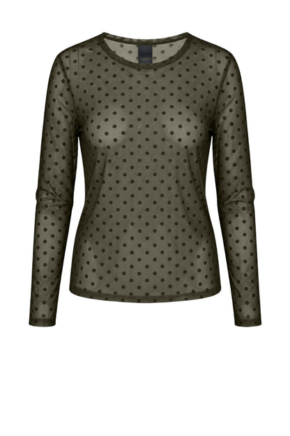 LUXZUZ // ONE TWO Dot Mesh T-shirt T-Shirt 633 Army